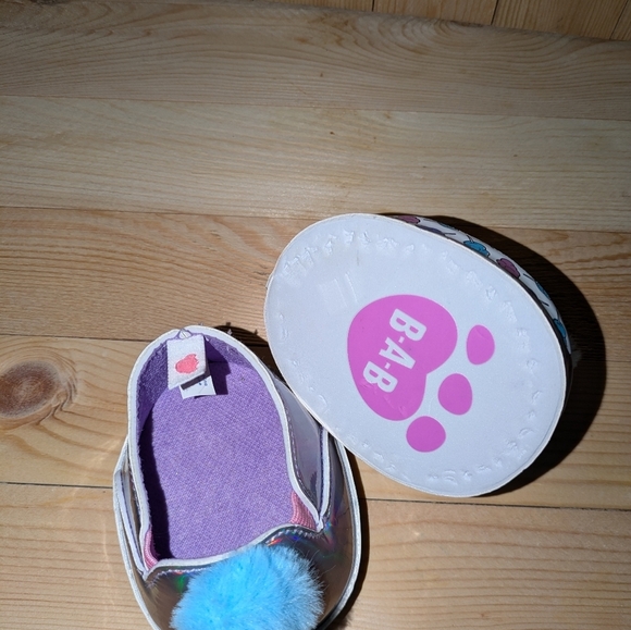 Built A Bear Holographic Shoes with Blue Pom Pom - Picture 3 of 4